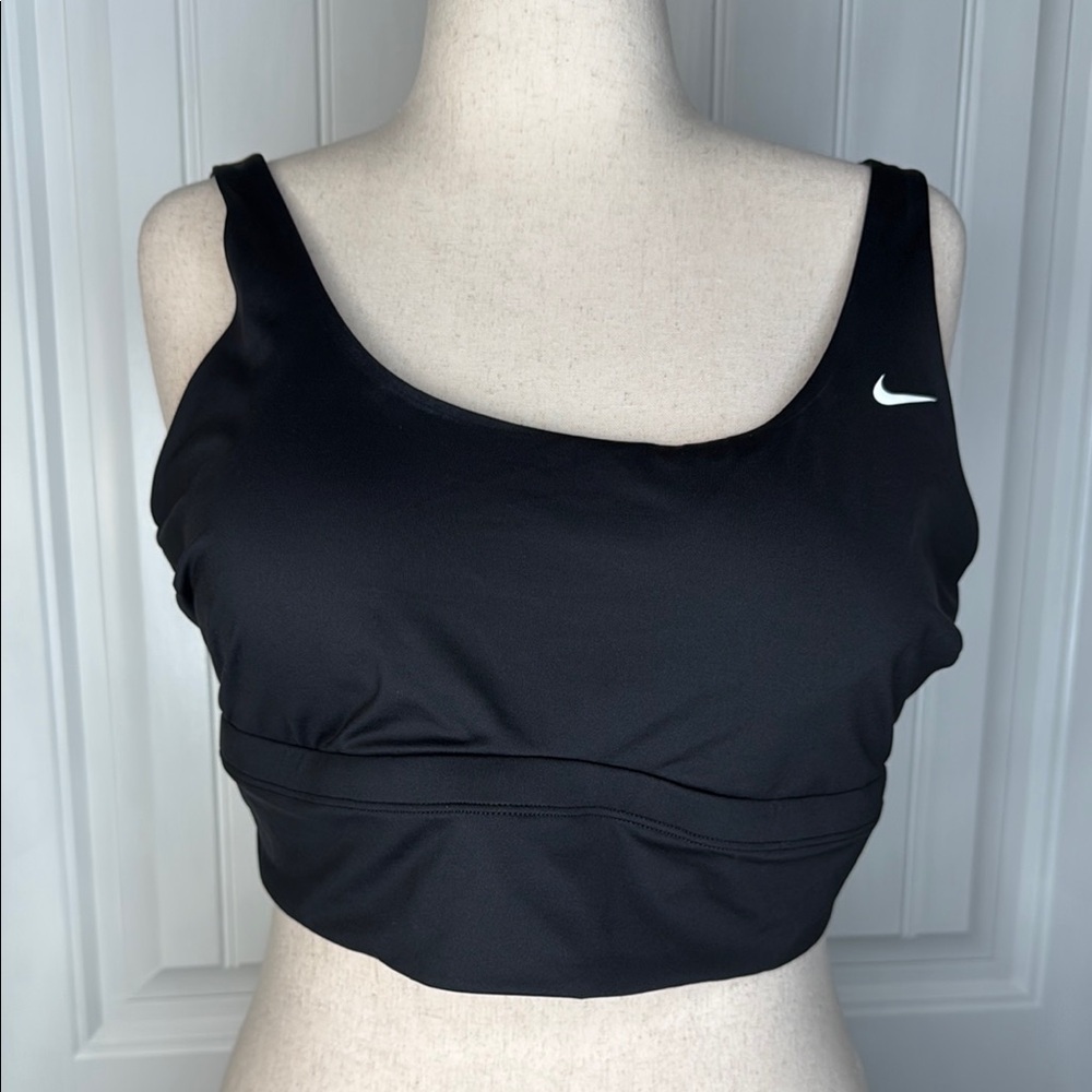 Nike Women's Essential Scoop Neck Plus Size Midkini Swim Top Sz 1X NWOT - Picture 3 of 13